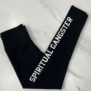 Girls Spiritual Gangster Black Leggings - Size 12/M